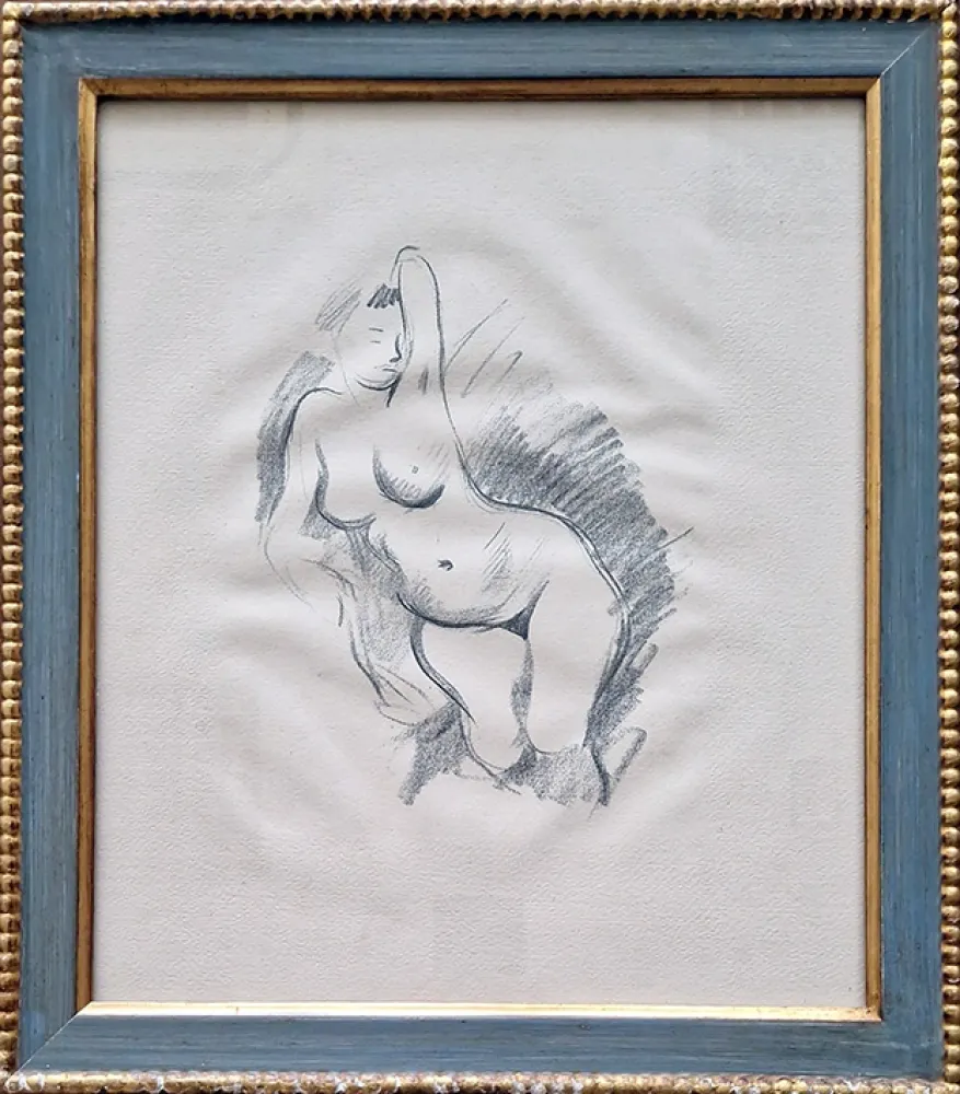 Lithograph Forain - Etude de nu, de face.