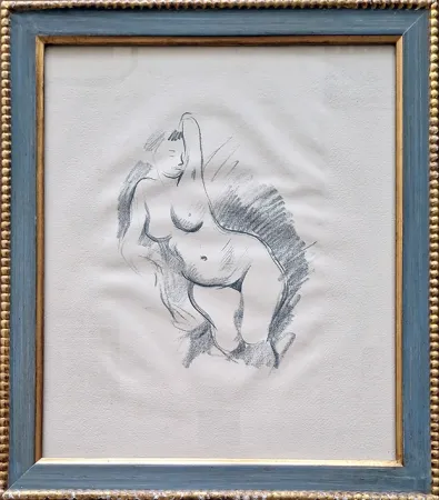 Lithograph Forain - Etude de nu, de face.