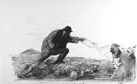 Lithograph Forain - La séance fut secrete