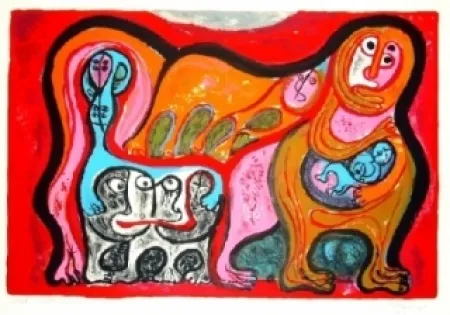 Lithograph Forner - Monstre spatial avec des mutants