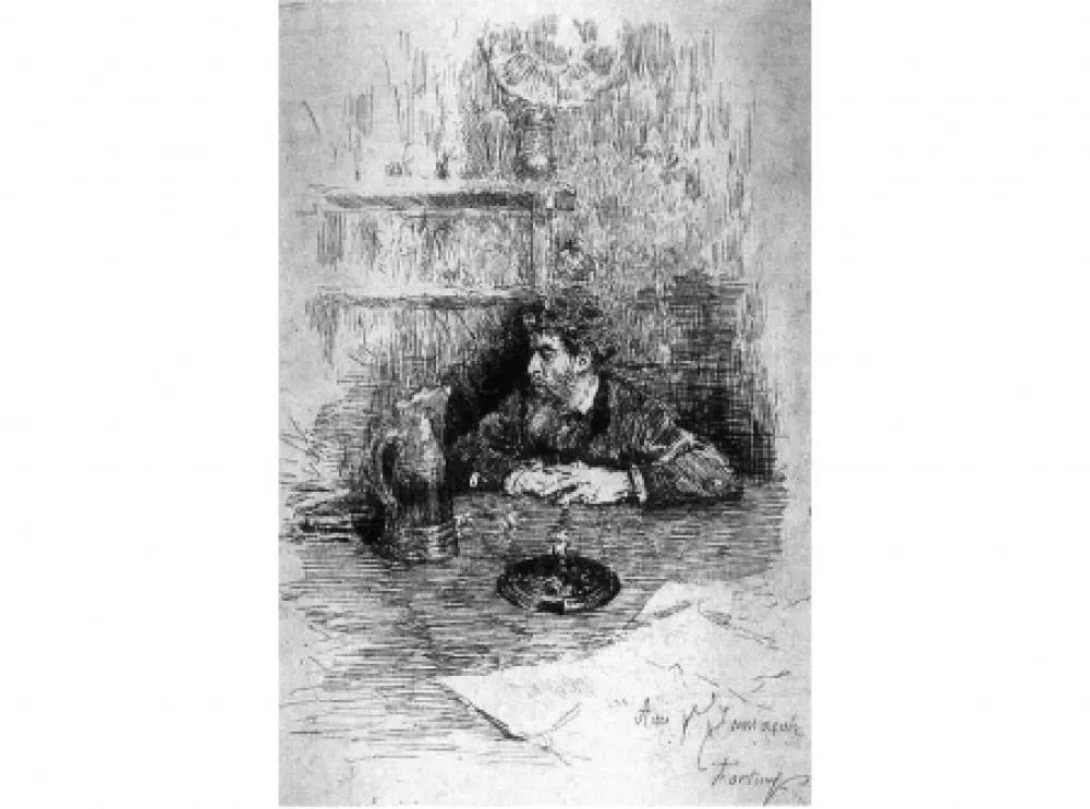 Etching Fortuny I Marsal - Eduardo Zamacois Zabala