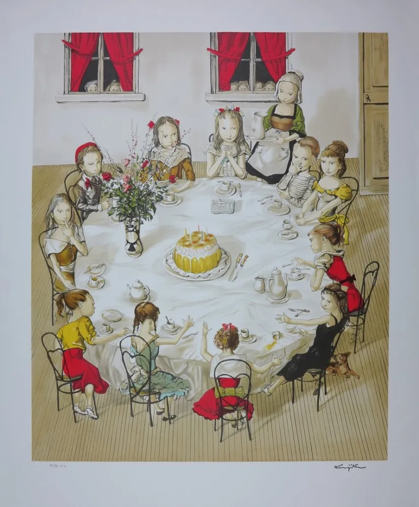 Lithograph Foujita - ANNIVERSAIRE / ANNIVERSARY