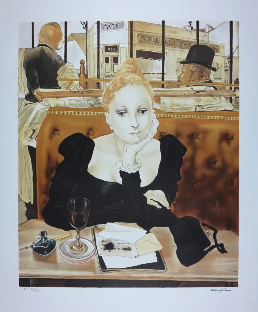 Lithograph Foujita - CAFE