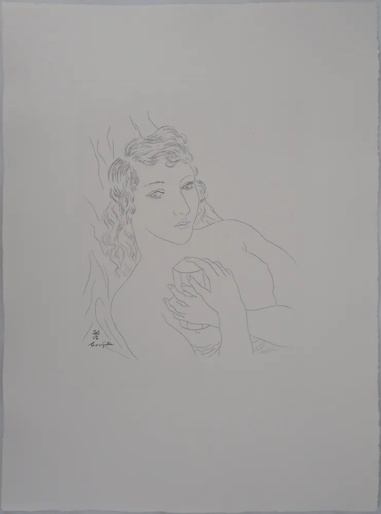 Etching Foujita - Isabey, mon seul ami