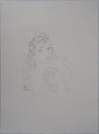 Etching Foujita - Isabey, mon seul ami