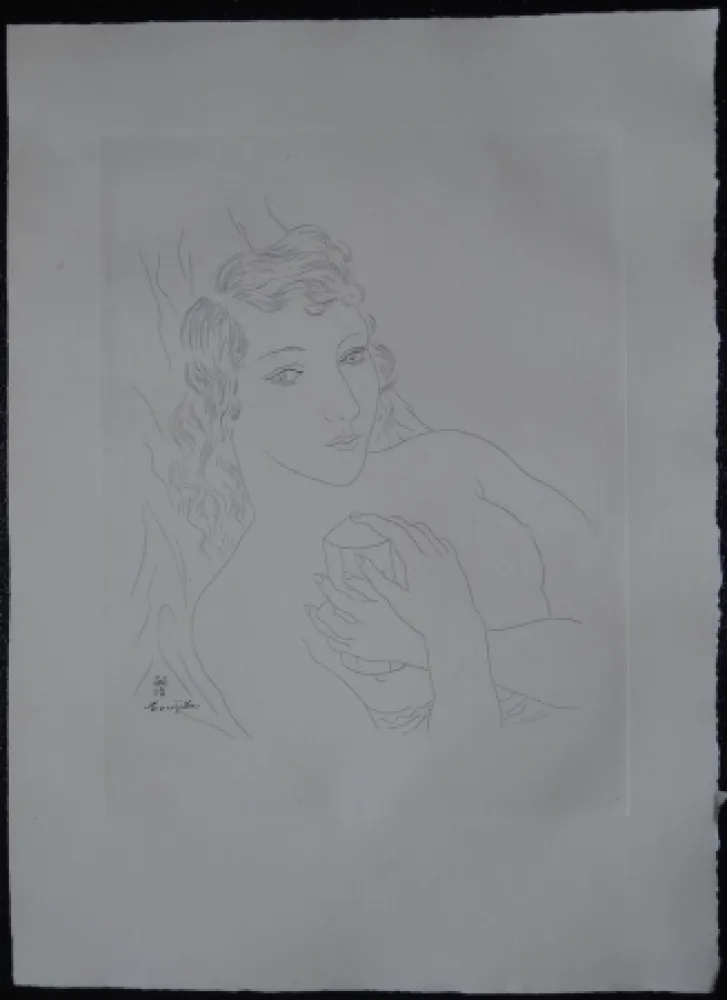 Engraving Foujita - Isabey, mon seul ami