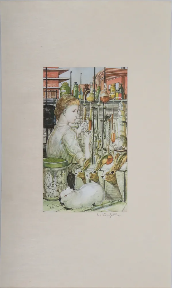 Rotogravure Foujita - La laborantine