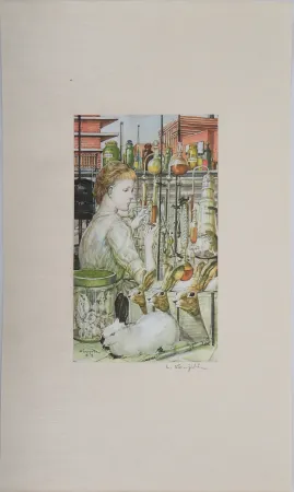 Rotogravure Foujita - La laborantine