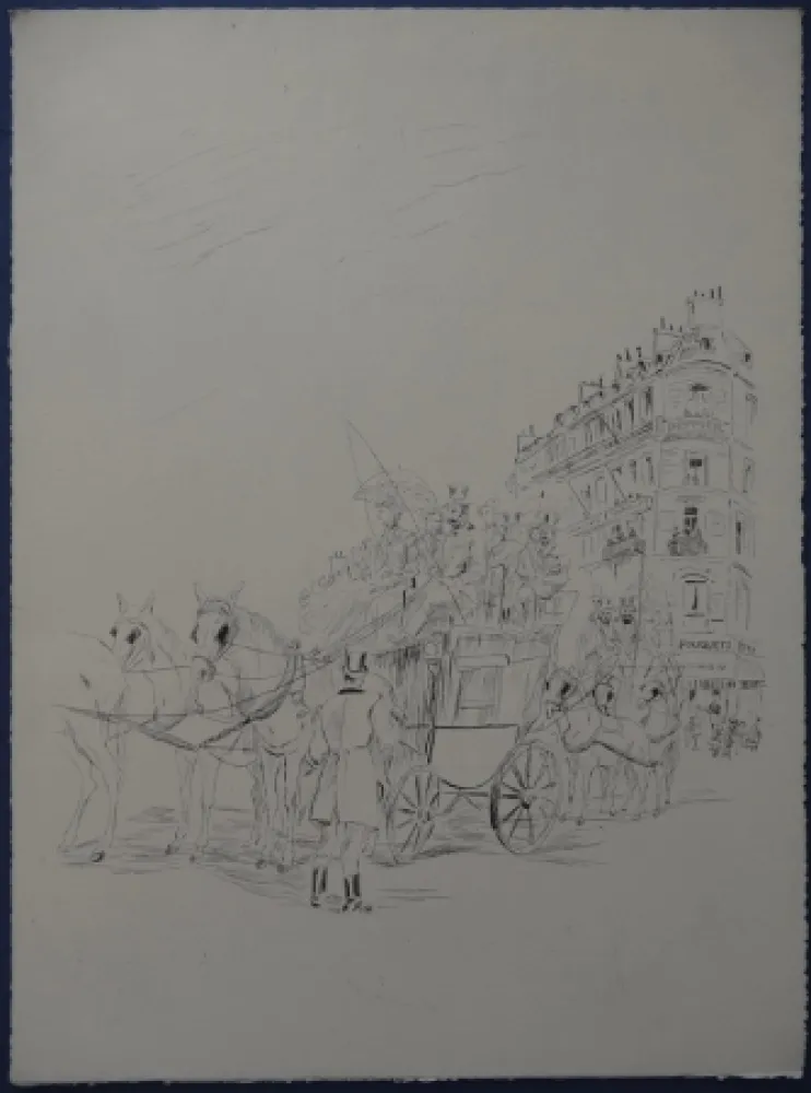 Engraving Foujita - Rivière enchantée - AutoportraitLe Fouquets