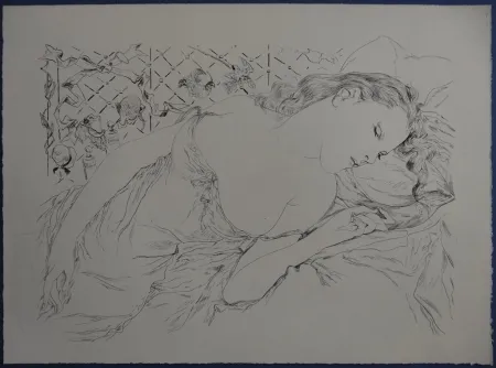 Engraving Foujita - Rivière enchantée - Le rêve