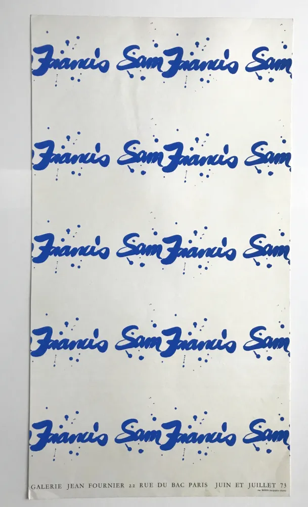 Screenprint Francis - Galerie Jean Fournier