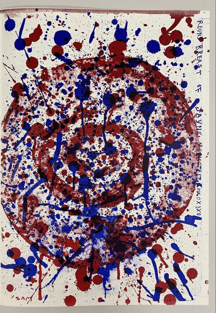 Lithograph Francis - Round Breast of Jayne Mansfield