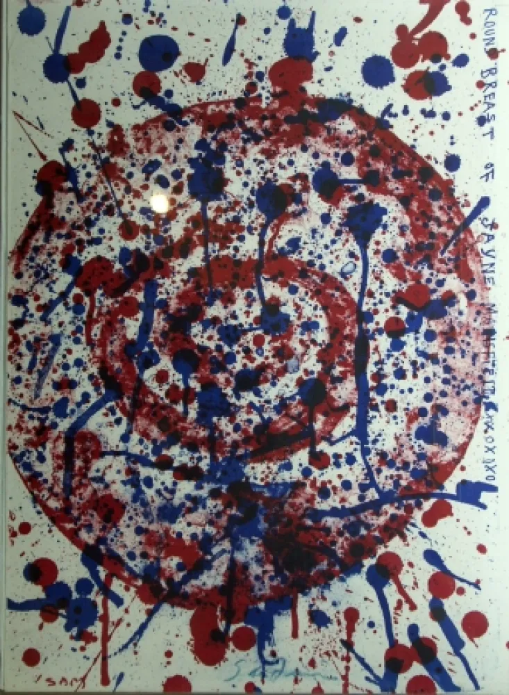 Lithograph Francis - Round Breast of Jayne Mansfield