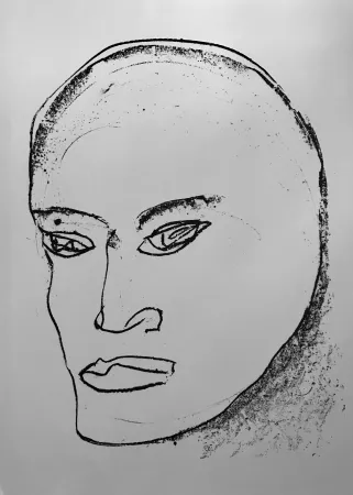 Lithograph Francis - Self Portrait