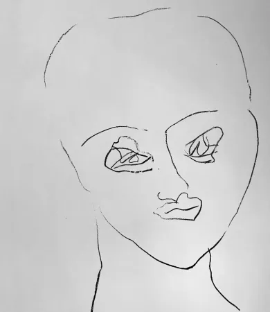 Lithograph Francis - Self Portrait