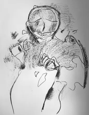 Lithograph Francis - Self Portrait