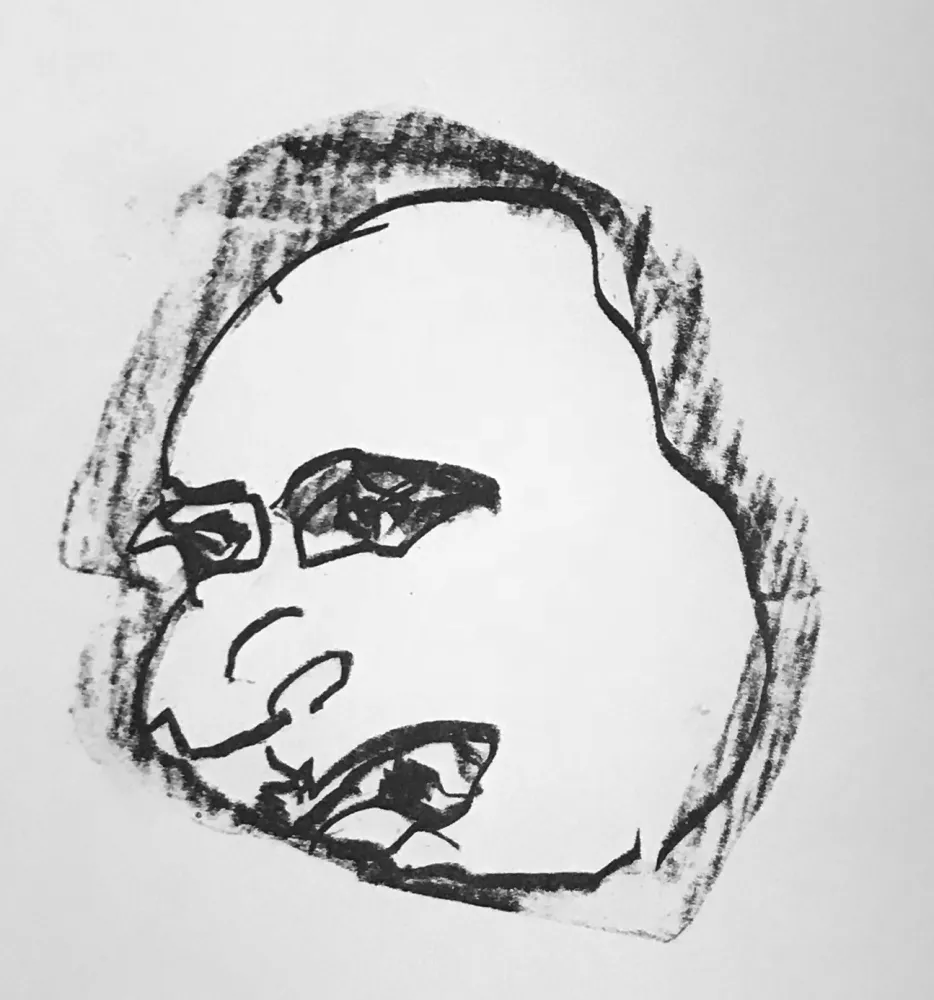 Lithograph Francis - Self Portrait