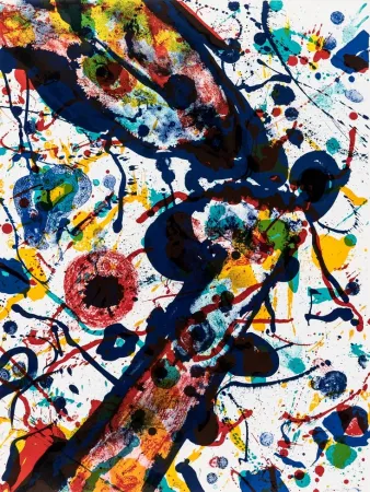 Lithograph Francis - Untitled (Poèmes dans le ciel) L 269