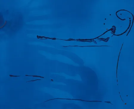 Lithograph Frankenthaler - Blue Current