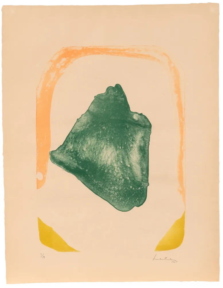 Lithograph Frankenthaler - Orange Hoop