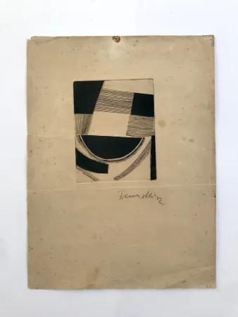 Engraving Freundlich - Sans titre (composition abstraite)