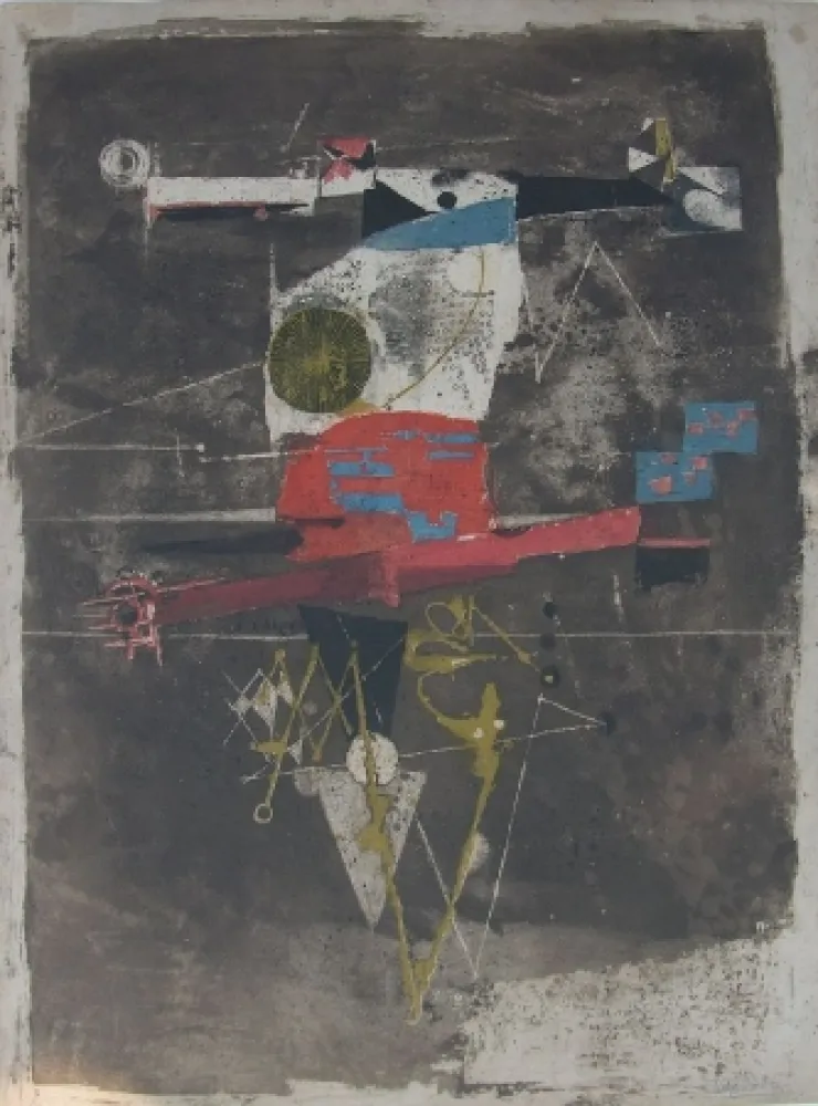 Engraving Friedlaender - L'Oiseau rouge