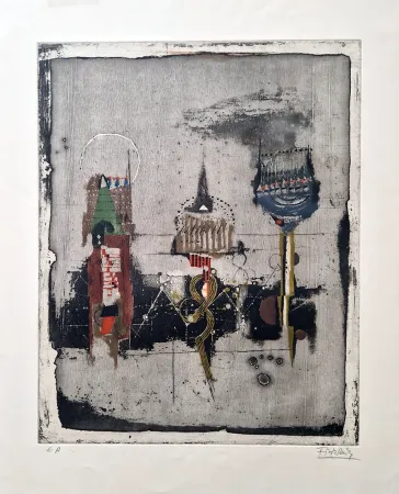 Engraving Friedlaender - Trois Fleurs