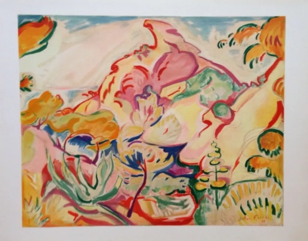 Lithograph Friesz - Paysage a la Ciotat