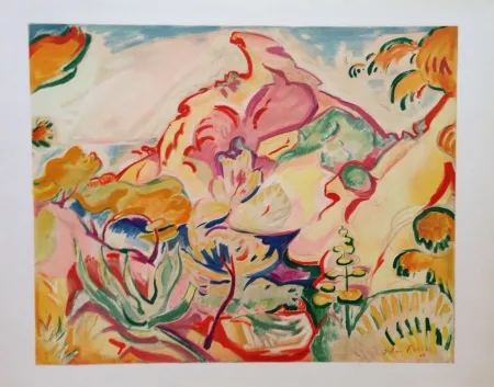 Lithograph Friesz - Paysage a la Ciotat