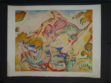 Lithograph Friesz - Paysage à La Ciotat (la pointe du Capucin)