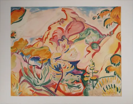 Lithograph Friesz - Paysage à la Ciotat (le Bec de l'Aigle)