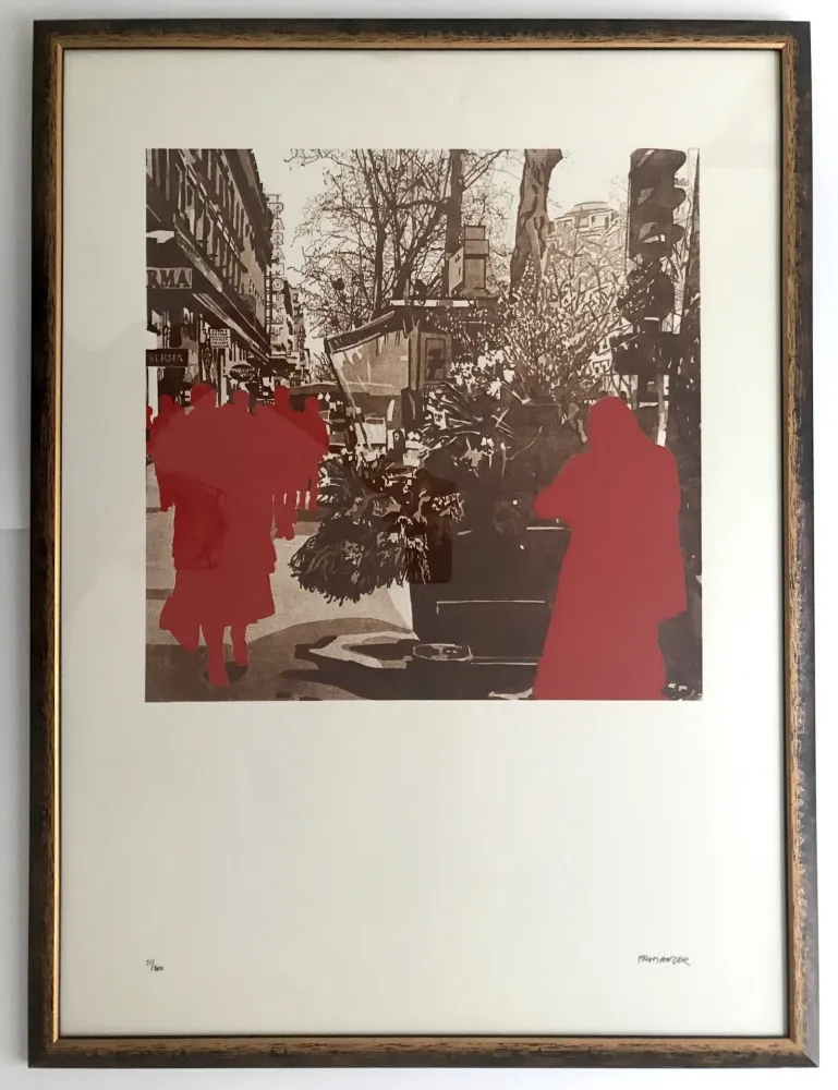 Screenprint Fromanger - Boulevard des Italiens : aujourd'hui Sainte Agathe