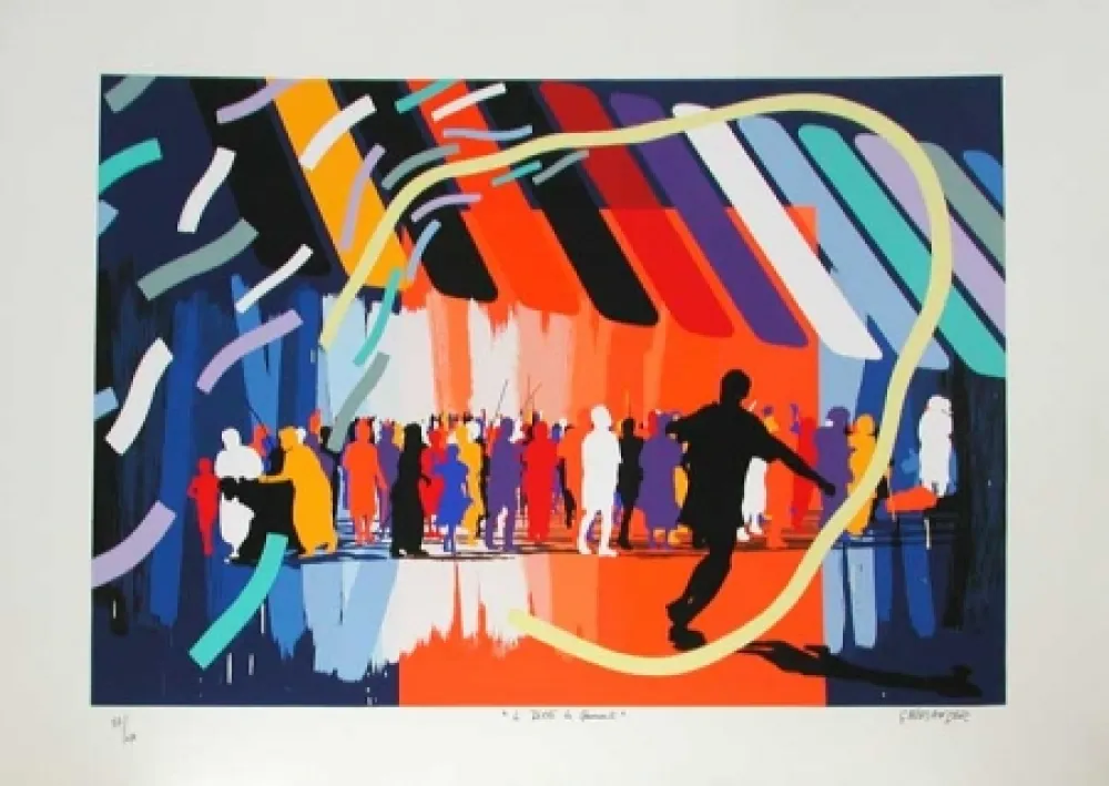 Lithograph Fromanger - Le dipri de Gaumont