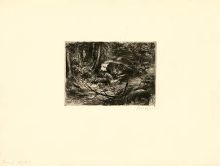 Etching Fuchs - Im Wald