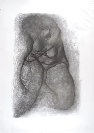 Lithograph Fulla - Nu de Dame assise II