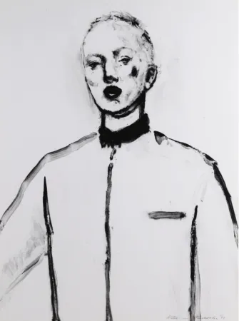 Lithograph Funakoshi - The Frozen Throat