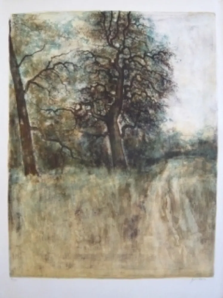 Lithograph Gantner - Arbre