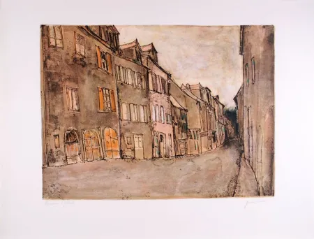 Lithograph Gantner - Vieille Allée