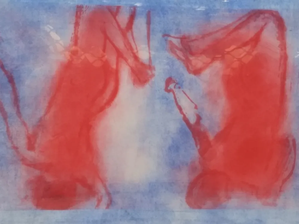 Lithograph Garache - Bleue 1V