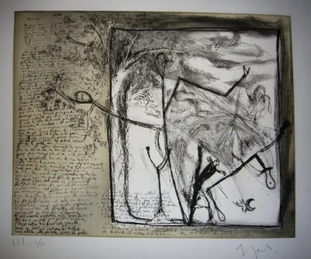 Etching And Aquatint Garouste - Sans titre