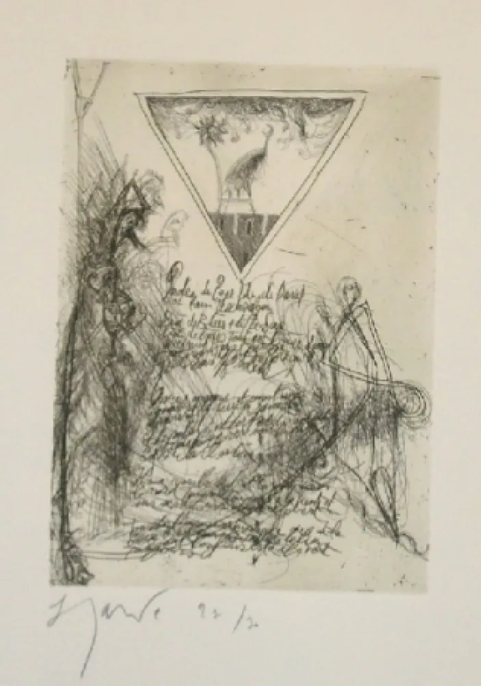 Etching And Aquatint Garouste - Sans titre