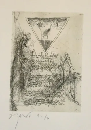 Etching And Aquatint Garouste - Sans titre