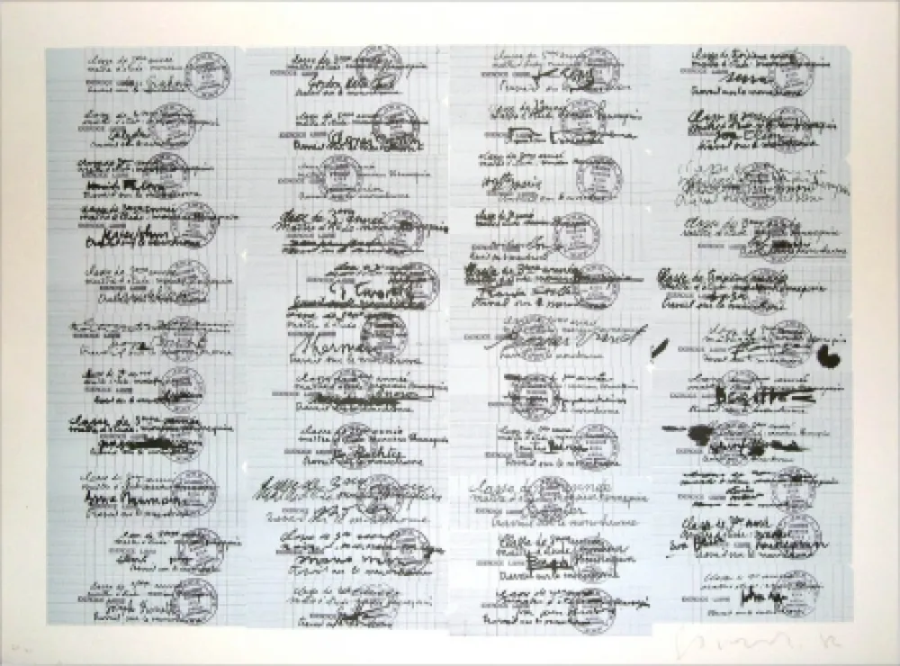 Lithograph Gasiorowski - Classe de 3ème