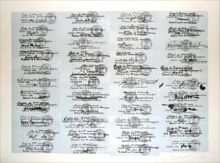 Lithograph Gasiorowski - Classe de 3ème