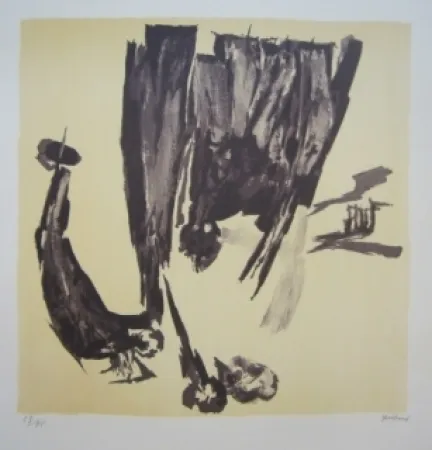 Lithograph Gastaud - Composition