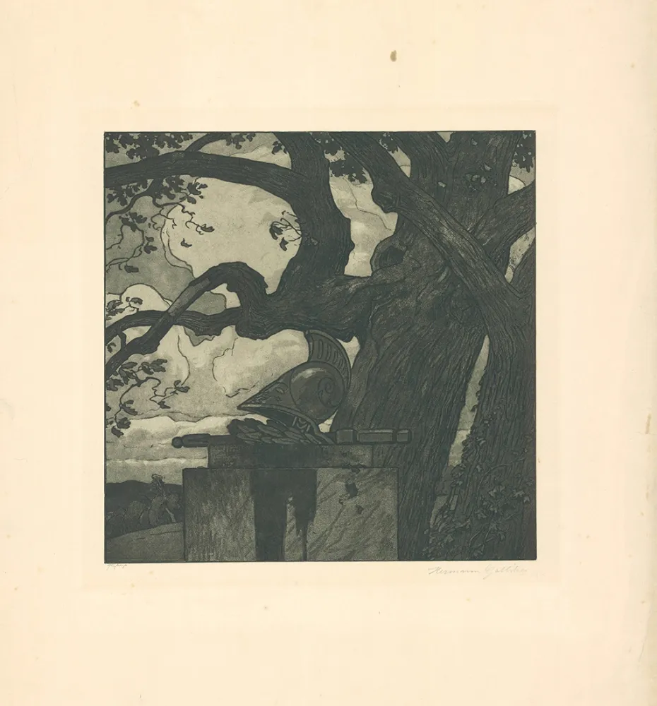 Etching And Aquatint Gattiker - Das Heldengrab (Hero's Grave)