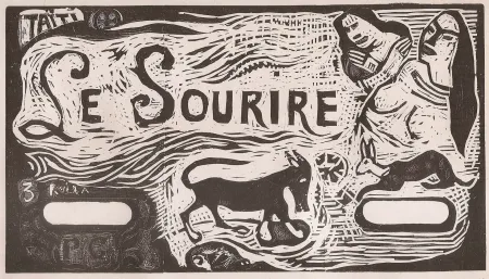 Woodcut Gauguin - Le Sourire