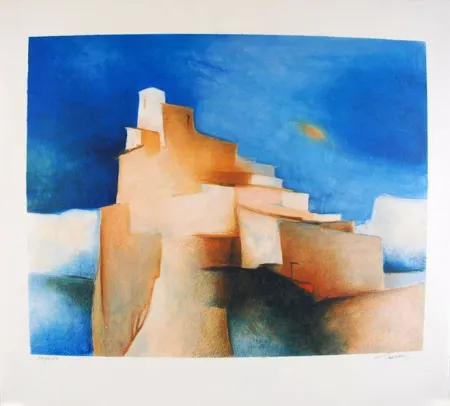 Lithograph Gaveau - Cité médiévale