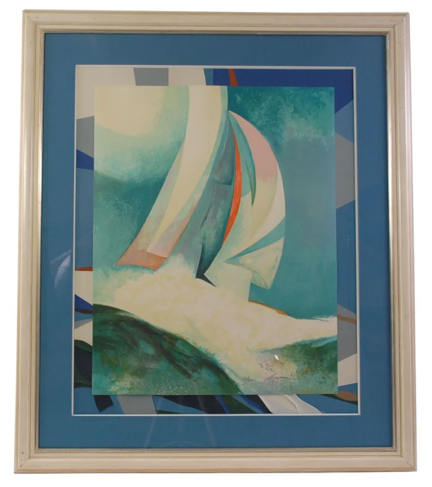 Lithograph Gaveau - Ecume blanche - White spray