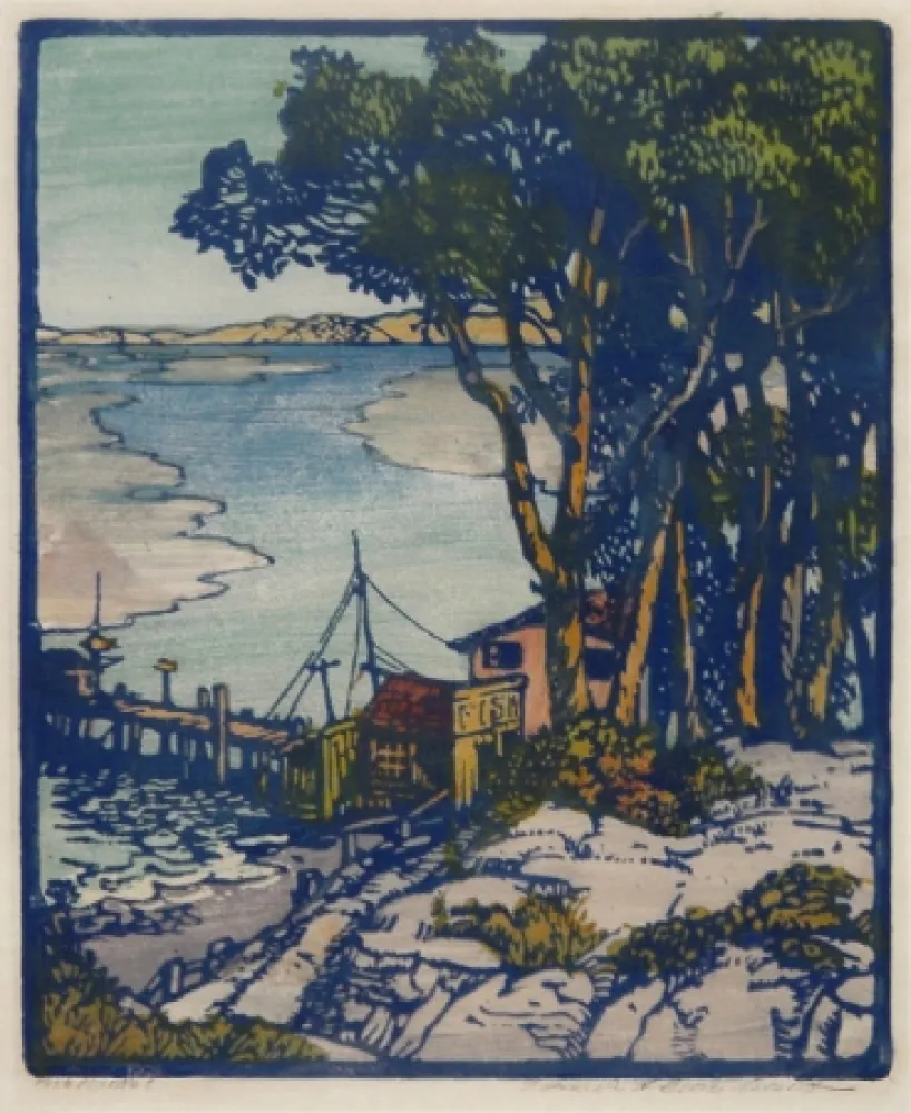 Woodcut Gearhart - Fish Market